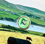 Beautiful enamel ‘fields of Ireland’ ring