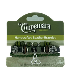 Celtic Trinity Knot Connemara marble bracelet