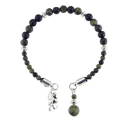 Connemara Marble double shamrock bracelet