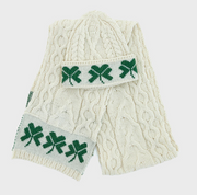 Shamrock Aran Knit Scarf by Aran Woollen Mills