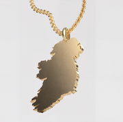 Solid 9ct Gold Map of Ireland Pendant
