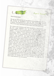 St. Patrick's Day booklet ~ Complied by Katharine & a Guinness and Chocolate Cake Recipe