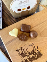 Irish Sheep Etched Wooden Board