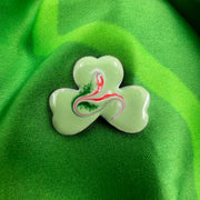 Meab Enamels Handmade Shamrock Pin