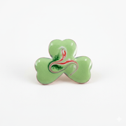 Meab Enamels Handmade Shamrock Pin