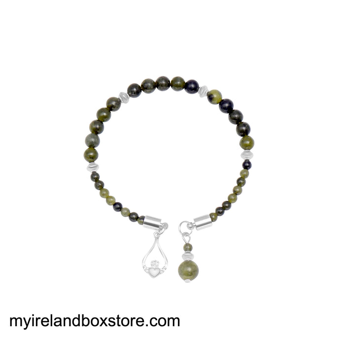 Connemara Marble Claddagh Horseshoe bracelet