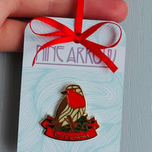 Load image into Gallery viewer, Nollaig Shona - Happy Christmas - enamel pin