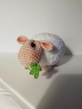 Load image into Gallery viewer, Crochet lamb with shamrock