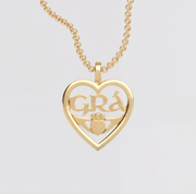 Grá Heart Claddagh Pendant
