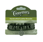 Celtic round knot Connemara marble bracelet