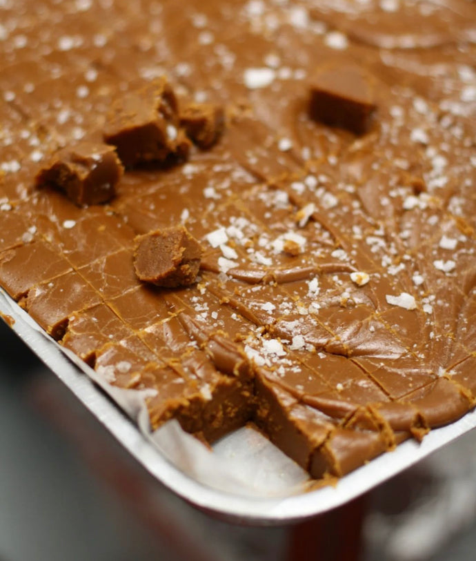 Back in stock! Mella's Irish Butter Salted Caramel Fudge