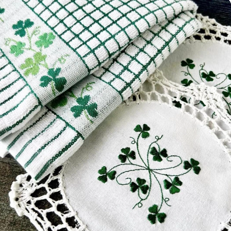 Shamrock Doily Set of Two
