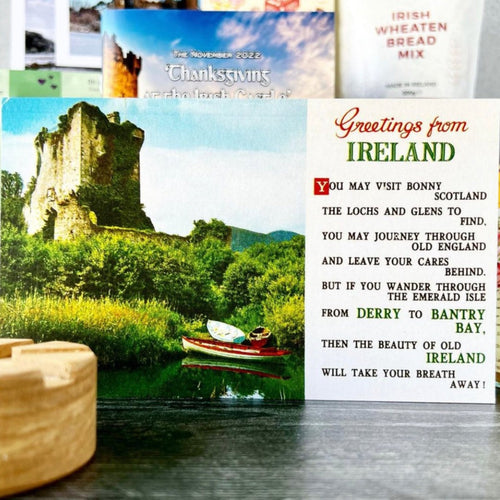 Old Irish castle postcard