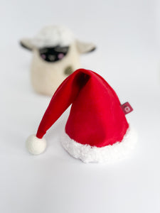 Handmade felt Santa hat for September sheep